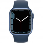 Apple Watch Series 7 GPS, 41mm Blue Aluminium Case with Abyss Blue Sport Band MKN13GK/A