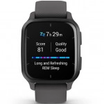 Garmin Venu Sq 2 - Slate Bezel with Shadow Gray Case and Silicone Band 010-02701-10