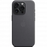 Аксессуары для смартфона Apple Чехол для iPhone 15 Pro FineWoven Case with MagSafe - Black MT4H3ZM/A