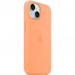 Аксессуары для смартфона Apple Чехол для iPhone 15 Silicone Case with MagSafe - Orange Sorbet MT0W3ZM/A