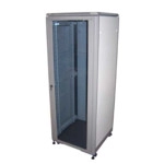 Серверный шкаф TWT Шкаф 19" Eco, 21U 600x600, серый, дверь стекло TWT-CBE-21U-6x6