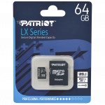 Флеш (Flash) карты Patriot LX Series Class 10 + adapter SD PSF64GMCSDXC10 (64 ГБ)