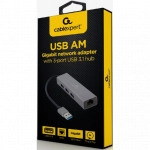 Cablexpert USB 3.0 на 3xUSB 3.0 RJ45 A-AMU3-LAN-01