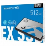 Внутренний жесткий диск Team Group EX2 T253E2512G0C101 (SSD (твердотельные), 512 ГБ, 2.5 дюйма, SATA)