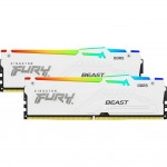 ОЗУ Kingston FURY Beast White RGB KF556C36BWEAK2-64 (DIMM, DDR5, 64 Гб (2 х 32 Гб), 5600 МГц)