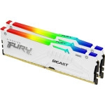 ОЗУ Kingston Fury Beast White RGB KF556C40BWAK2-32 (DIMM, DDR5, 32 Гб (2 х 16 Гб), 5600 МГц)