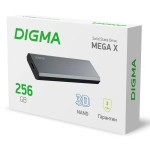 Внешний жесткий диск Digma MEGA X DGSM8256G1MGG (256 ГБ, Интерфейс USB-C)