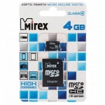 Флеш (Flash) карты Mirex microSDHC [13613-ADTMSD04] (4 ГБ)