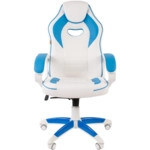 Компьютерный стул Chairman game 16 White/Blue 00-07030049