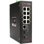 Коммутатор ONV PoE индустриальный управляемый 8-портовый IPS31108PFM (100 Base-TX (100 мбит/с), 1 SFP порт)