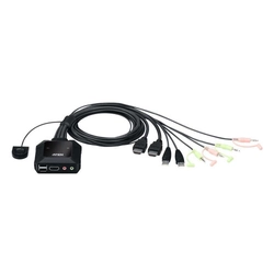 KVM-переключатель ATEN 2-Port USB 4K HDMI Cable KVM Switch CS22H-AT