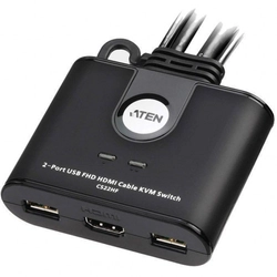 KVM-переключатель ATEN 2-Port USB FHD HDMI Cable KVM Switch CS22HF-AT