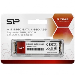 Внутренний жесткий диск Silicon Power A55 SP128GBSS3A55M28 (SSD (твердотельные), 128 ГБ, M.2, SATA)
