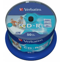 Оптический привод Verbatim Диск CD-R 700Mb 52x Cake Box (50шт) 43438