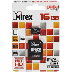 Флеш (Flash) карты Mirex microSDHC [13613-ADSUHS16] (16 ГБ)