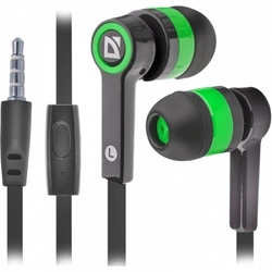 Наушники Defender Pulse 420 черный + зеленый 63422