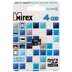 Флеш (Flash) карты Mirex microSDHC [13612-MCROSD04] (4 ГБ)