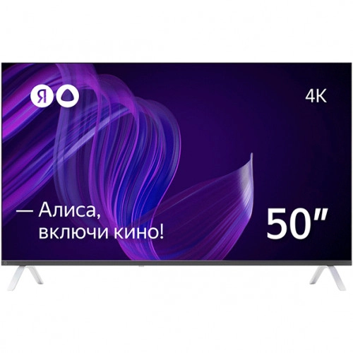 Телевизор Яндекс 50" умный телевизор с Алисой YNDX-00072 (50 ", Smart TVЧерный)
