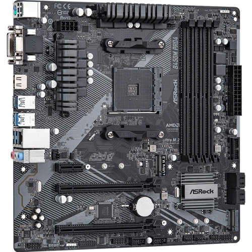 Купить Материнская плата ASRock B450M PRO4 R2.0 (micro-ATX, AMD AM4)  характеристики, отзывы, описание, цена в Москве, России в интернет магазине  Apltech.ru