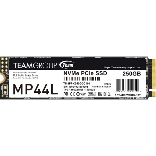 Внутренний жесткий диск Team Group MP44L TM8FPK250G0C101 (SSD (твердотельные), 250 ГБ, M.2, PCIe)