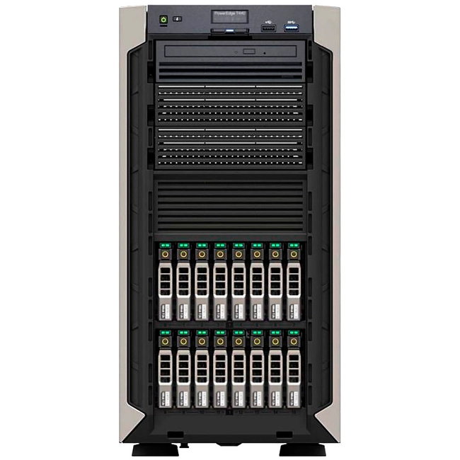 Сервер Dell PowerEdge T440 PET4402a-210-AMEI-B (Tower, Xeon Silver 4208, 2100 МГц, 8, 11, 1 x 32 ГБ, LFF 3.5", 2x 600 ГБ)