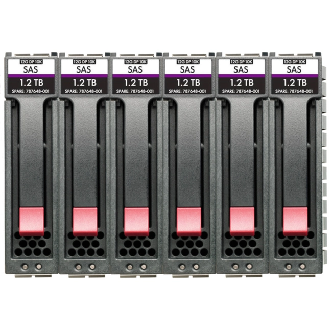Опция для системы хранения данных СХД HPE 6-pack HDD Bundle (2,5 SFF, 14.4 ТБ, SAS) R0Q67A (Диск для СХД)