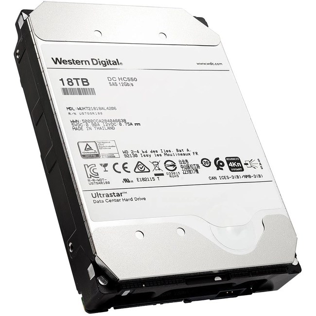 Серверный жесткий диск Western Digital Ultrastar DC HC550 WUH721818AL4206 (HDD, 3,5 LFF, 18 ТБ, SAS)