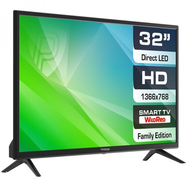 Телевизор Prestigio LED LCD TV MATE 32" PTV32SN04Z_CIS_BK (32 ", Черный)