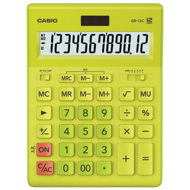 Аксессуары для смартфона Casio Калькулятор настольный GR-12C-GN-W-EP Н0000021202