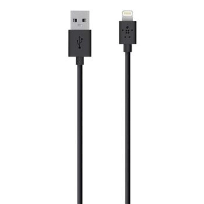 Кабель интерфейсный Belkin Кабель USB 2.0 Lightning charge/sync cable 1.2м, Black 1292874