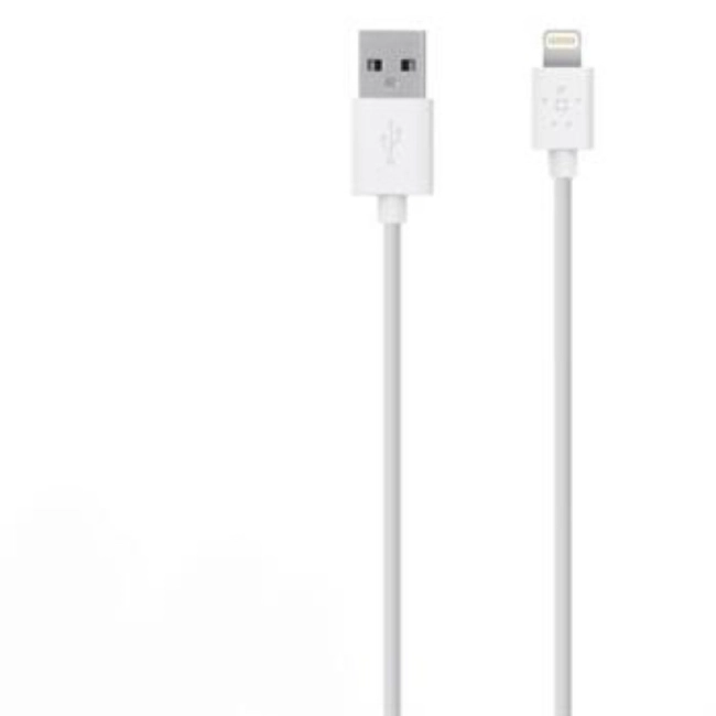 Кабель интерфейсный Belkin Кабель USB 2.0 Lightning charge/sync cable 1.2м, White 1292875