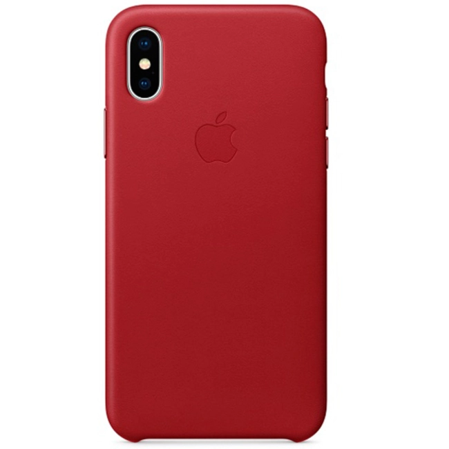 Аксессуары для смартфона Apple Чехол для iPhone X Leather Case - (PRODUCT)RED MQTE2ZM/A