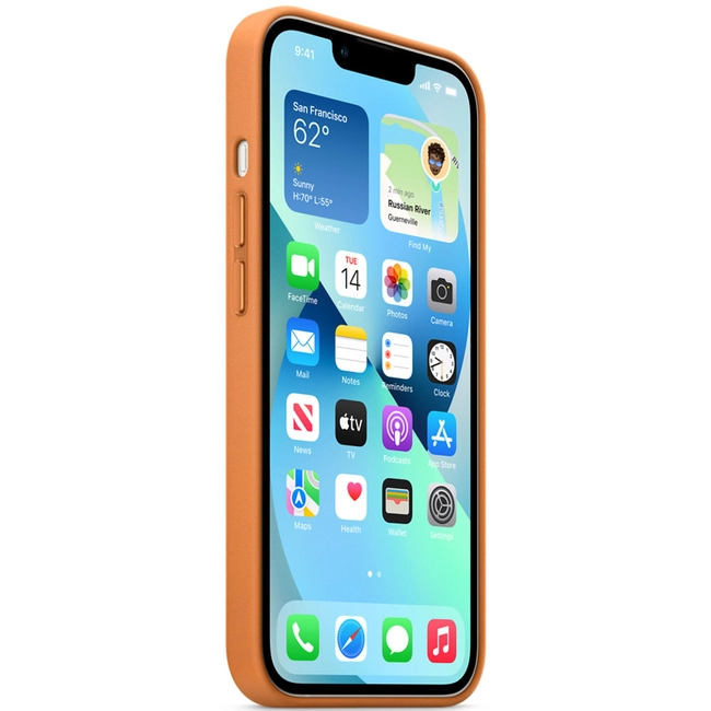 Аксессуары для смартфона Apple Чехол iPhone 13 Leather Case with MagSafe - Golden Brown MM103ZM/A
