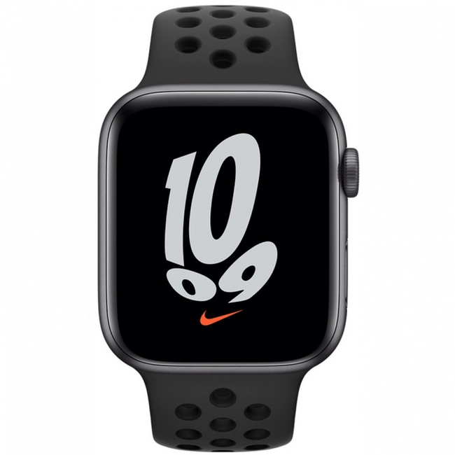 Apple Watch Nike SE GPS, 44mm Space Grey Aluminium Case with Anthracite/Black Nike Sport Band - Regular MKQ83GK/A