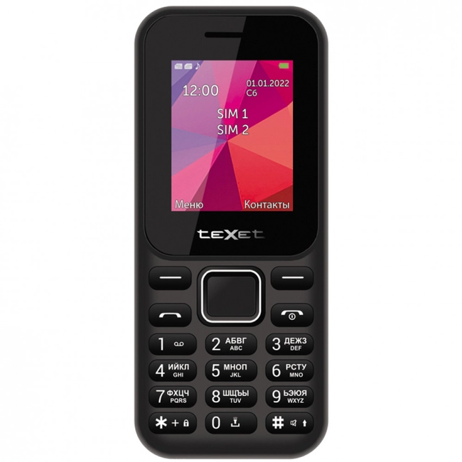 Мобильный телефон TeXet TM-122 цвет черный tm-122