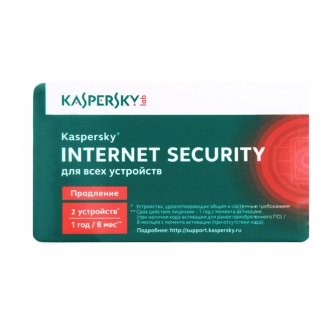 Антивирус Kaspersky Kaspersky Internet Security 2017 Card 2-Desktop Renewal KL1941LOBFR_2017 (Продление лицензии)