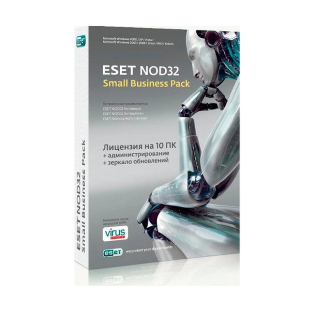 Антивирус Eset NOD32 SMALL Business Pack база(1 год / 20 пользователей) электронный ключ NOD32-SBP-NS(KEY)-1-20