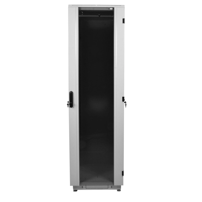 Серверный шкаф ЦМО Шкаф телекоммуникационный напольный 42U (600 x 600) дверь стекло, цвет чёрный ШТК-М-42.6.6-1ААА-9005