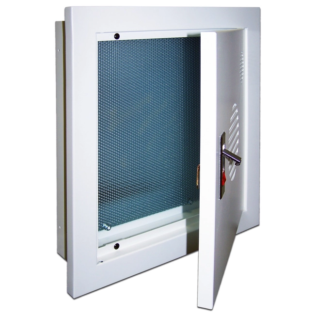 Серверный шкаф LANMASTER Шкаф встраиваемый с панелью крепления, 400x380x100 мм, серый LAN-HCS-BOX