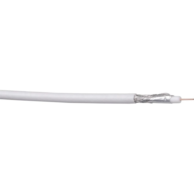 Оптический кабель ITK Кабель коаксиальный RG6 для внутр. прокладки 75О м проводник CCS 1.02 мм FPE алюм. экран 96х0.12 мм ПВХ (305 м) бел. (м) CC1-R6F1-111