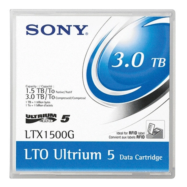 Ленточный носитель информации Sony Ultrium LTO5 LTX1500GN-LABEL-NC3-001 (LTO-5, 1 шт, С наклейками)