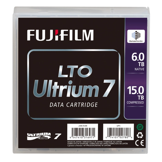Ленточный носитель информации Fujitsu Ultrium LTO7 18545 (LTO-7, 1 шт, С наклейками)