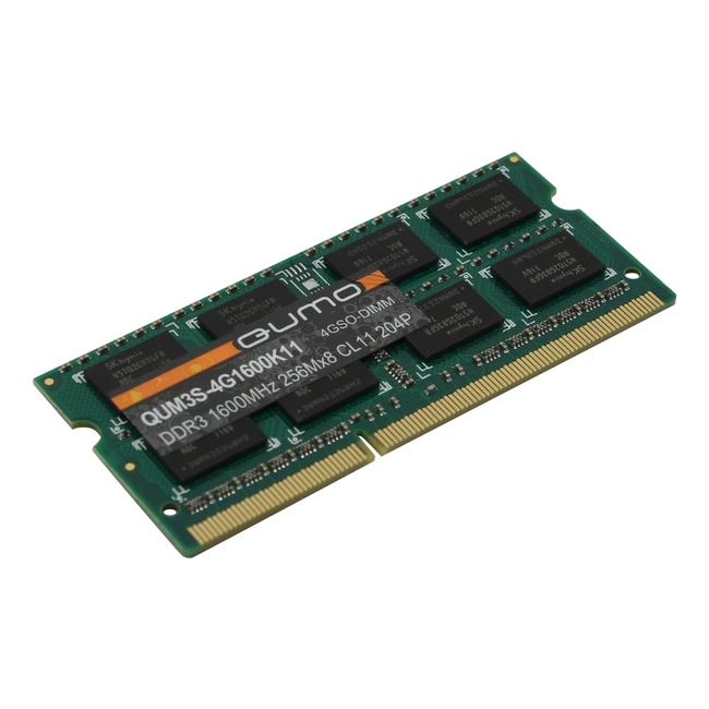 ОЗУ Qumo QUM3S-4G1600K11 (SO-DIMM, DDR3, 4 Гб, 1600 МГц)