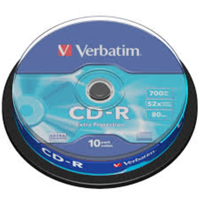 Verbatim Диск CD-R 700Mb 52x Cake Box (10шт) 43437