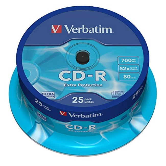Verbatim Диск CD-R 700Mb 52x Cake Box (25шт) 43432