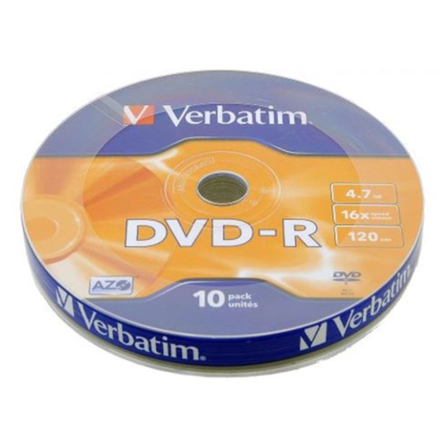 Verbatim Диск DVD-R 4.7Gb 16x Cake Box (50шт) 43533
