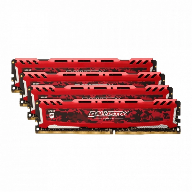 ОЗУ Crucial Ballistix Sport LT Red BLS4K8G4D30AESEK (DIMM, DDR4, 32 Гб (4 х 8 Гб), 3000 МГц)