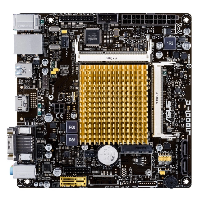 Материнская плата Asus J1800I-C/CSM (Mini-iTX, Установлен Intel Celeron J1800)