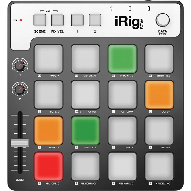 Аксессуар для аудиотехники IK Multimedia MIDI контроллер IK Multimedia iRig Pads для PC/Mac и устройств на базе iOS IP-IRIG-PADS-IN