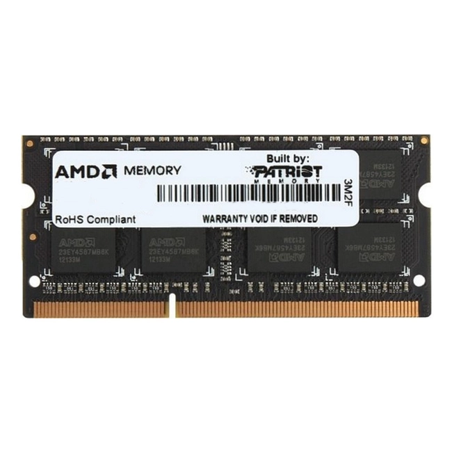 ОЗУ AMD R334G1339S1S R334G1339S1S-UO (SO-DIMM, DDR3, 4 Гб, 1333 МГц)